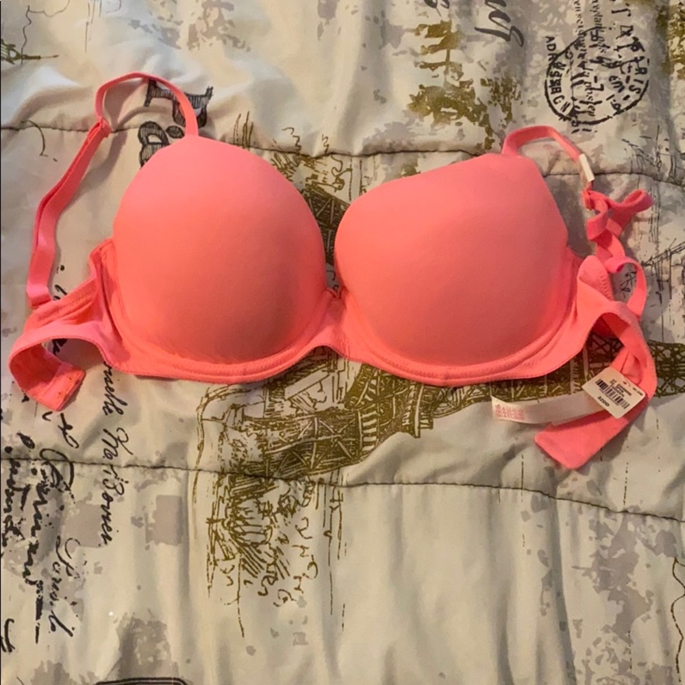 Pink VS | Lightly lined hot pink bra